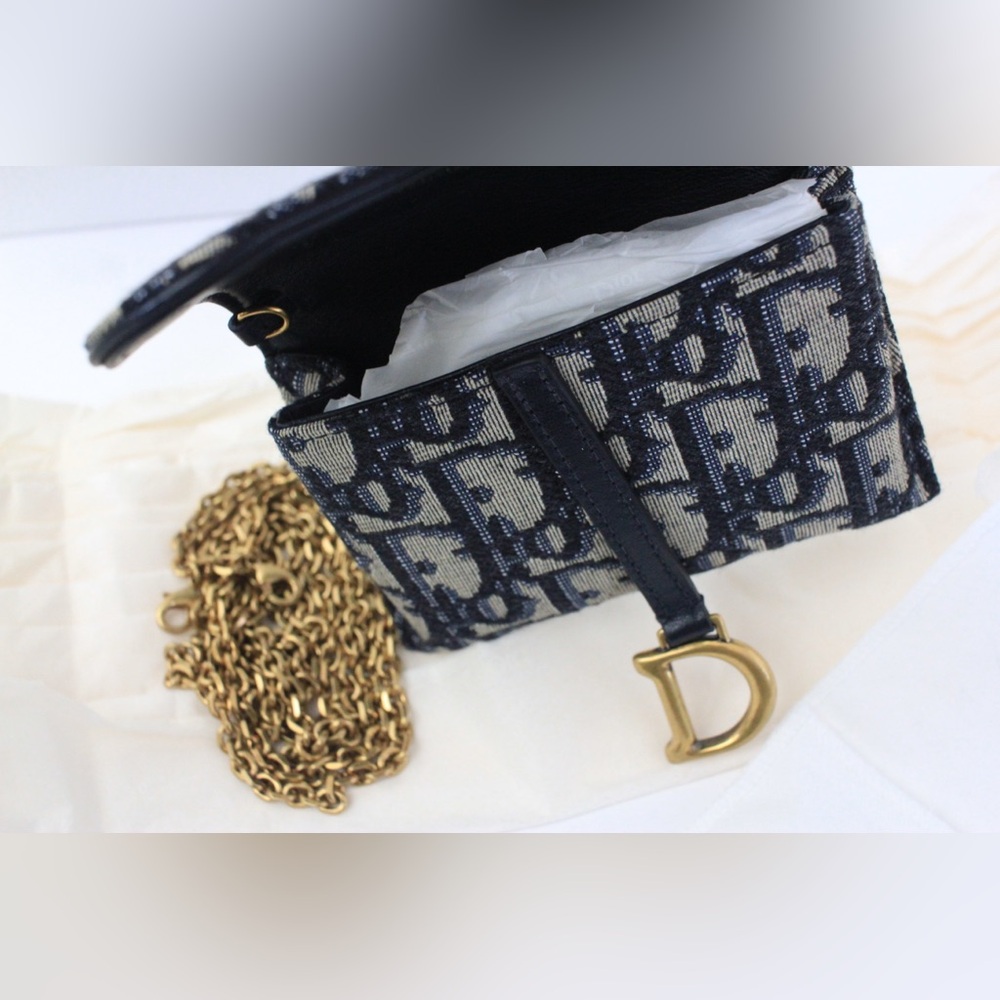Dior Women’s SLG Mini Nano Saddle Pouch Canvas-BRAND NEW - Picture 3 of 11
